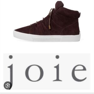 Joie Dark Burgundy Suede Sneakers.Very good Condition